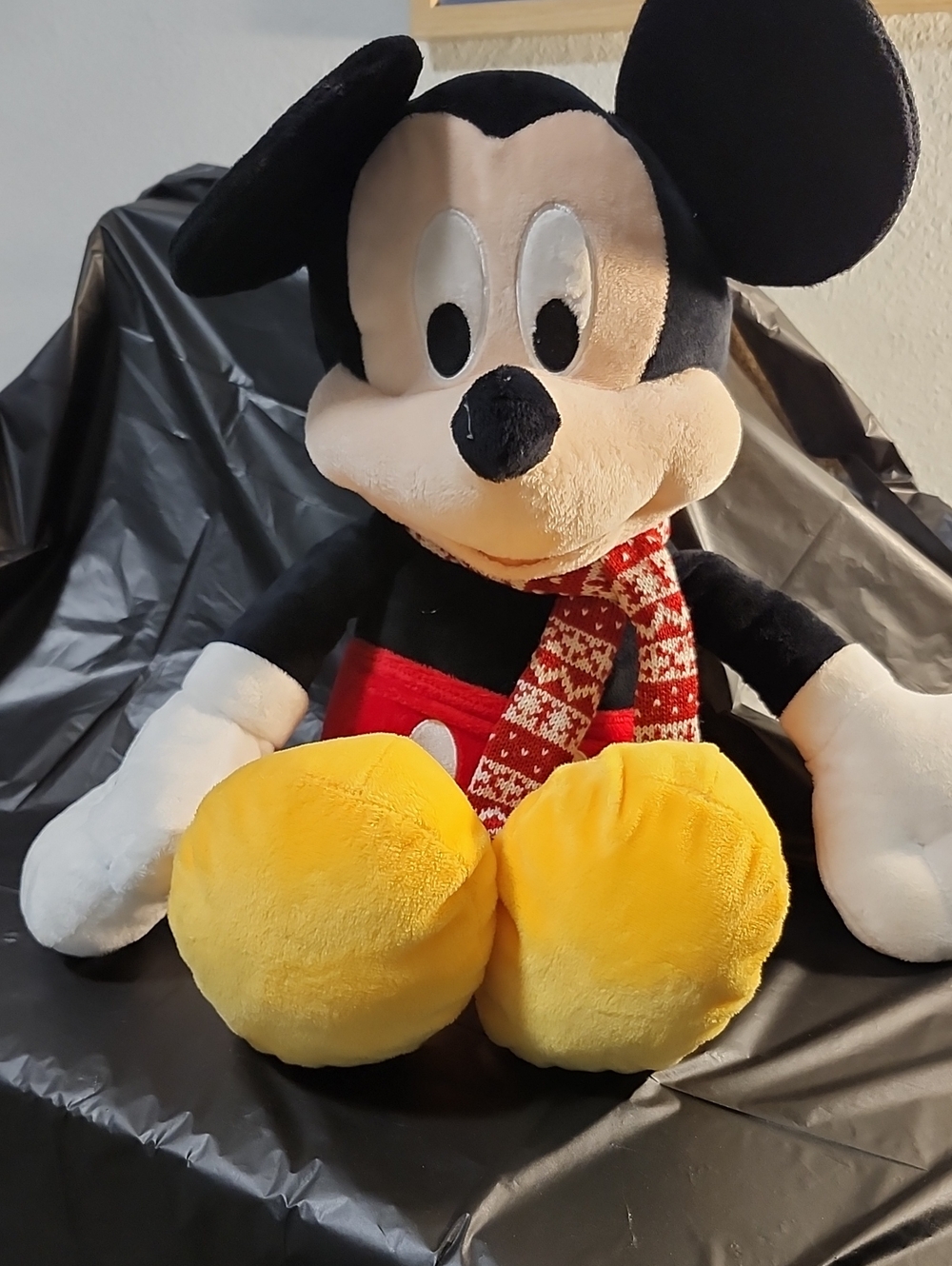 Disney Mickey Mouse Plush Toy - Black, White, Yellow, Red